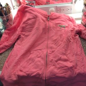 PINK victoria’s secret bling zip up hoodie